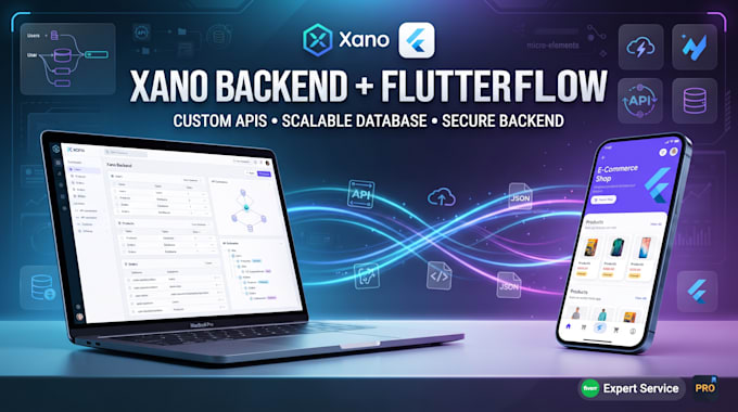 build powerful xano backend with API, database and flutterflow integration