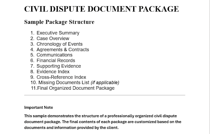professionally organize your civil case documents