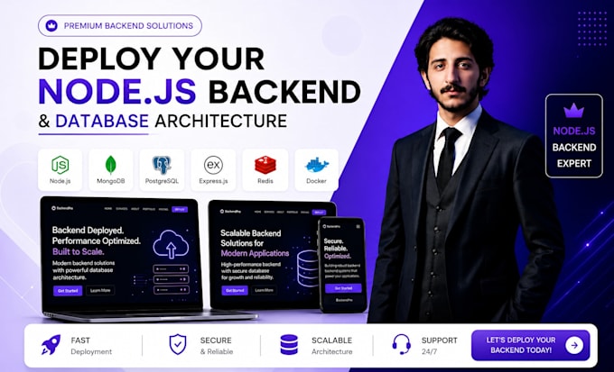 develop your nodejs backend and database architecture