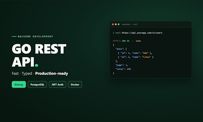 build a fast and scalable rest API backend in golang
