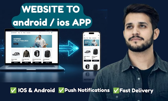 convert your responsive website into android app or IOS app