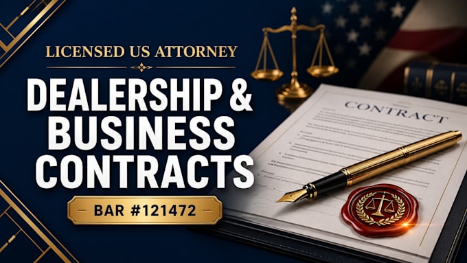 prepare a custom authorized dealer contract for your brand