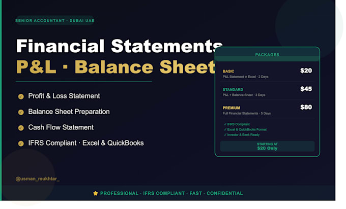 prepare professional profit and loss statement in excel