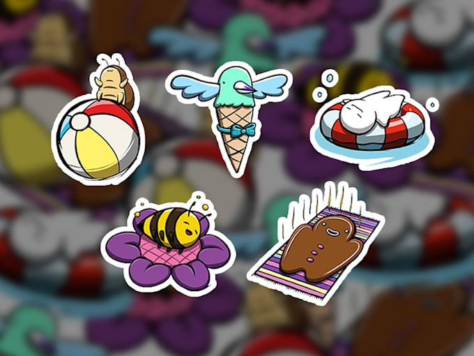 draw cute sticker designs
