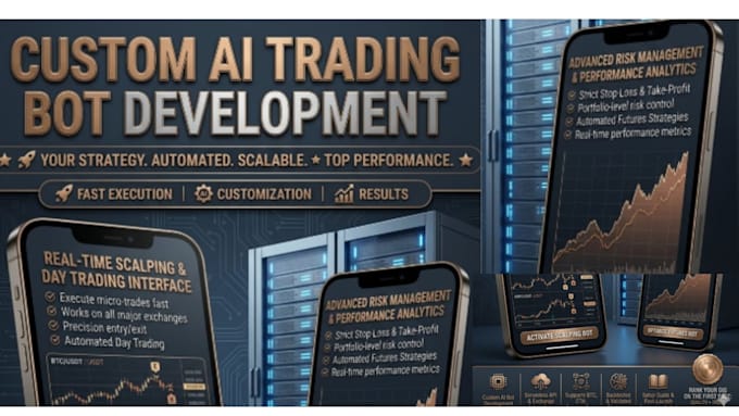 develop ai trading bot, scalping bot, day trading bot, futures trading bot