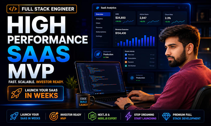 be your full stack engineer for a high performance saas mvp