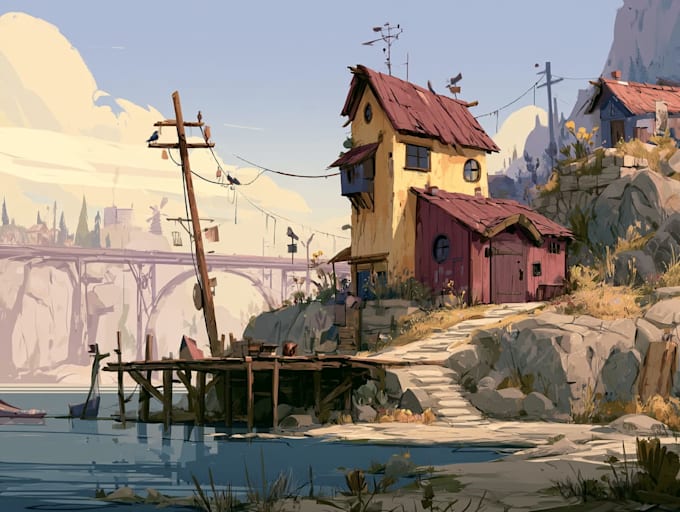 create fantasy environment concept art