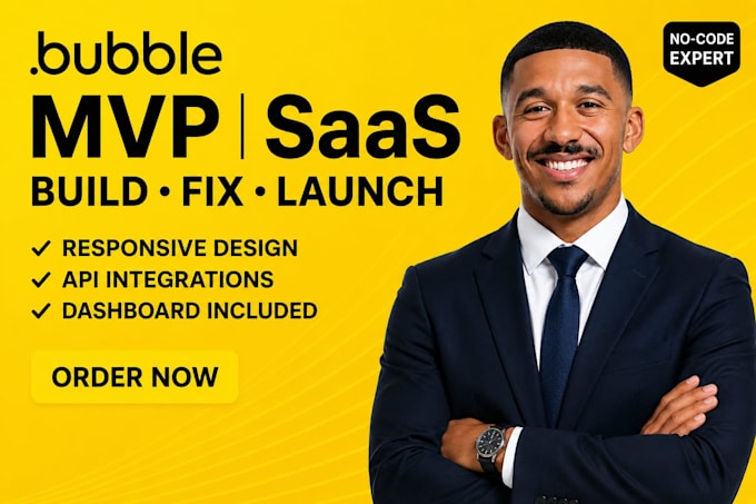 build bubble io website, bubble web app, bubble mvp, saas as bubble developer
