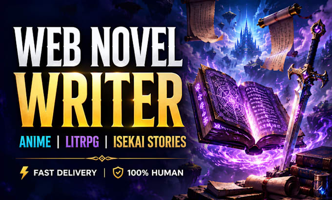 write web novel chapters in anime and litrpg style