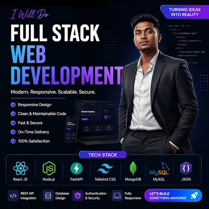 full stack developer for software and web applications