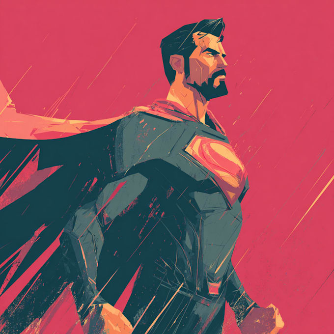 a superhero art illustration comic for you