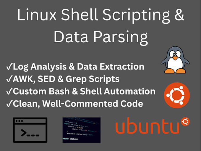 custom bash scripts, awk, sed, and linux automation tools