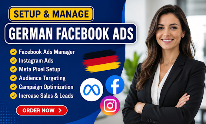 setup german facebook ads, german instagram ads, germany meta ads manager