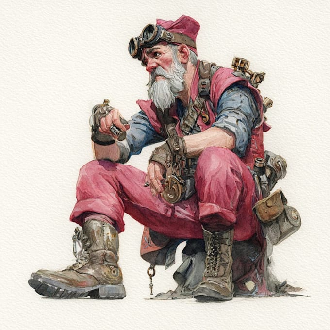 create adorable watercolor character illustrations