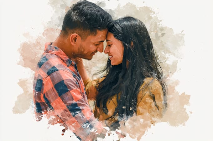 paint custom couple portrait