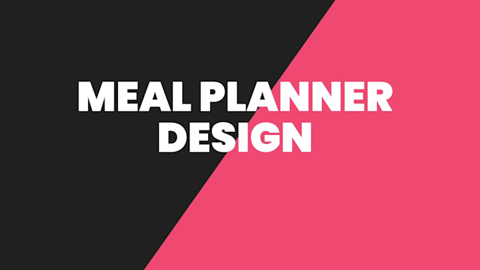 design meal plan schedule