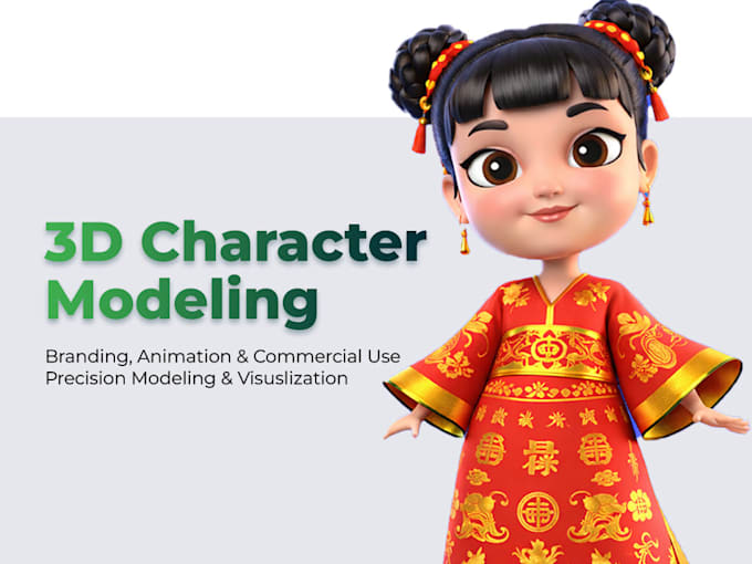 do 3d pixar style character, 3d character rigging for animation and games