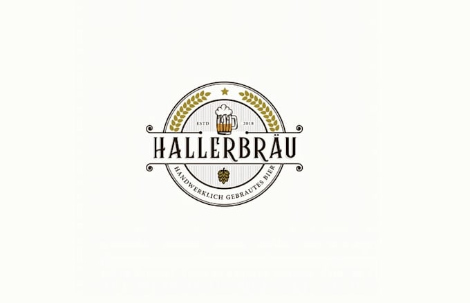 design craft brewed beer label logo