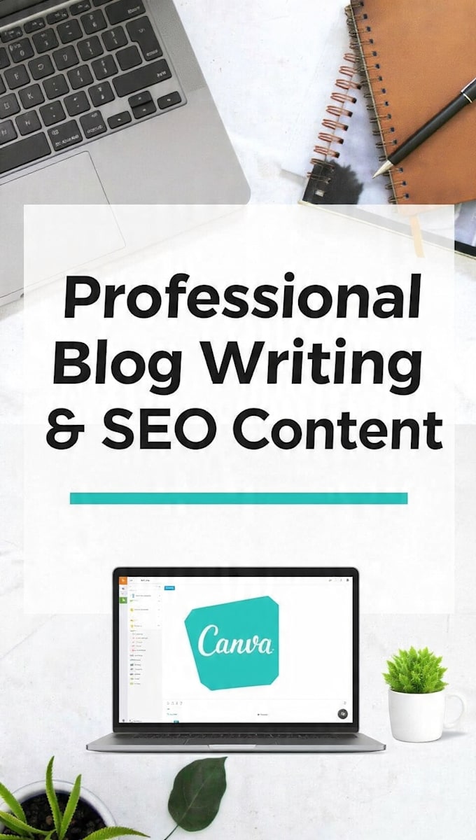 seo blog articles writing and canva post design