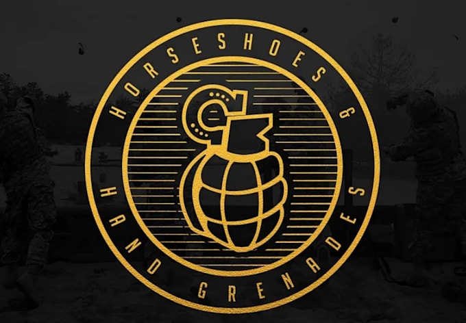 design modern explore grenade war logo
