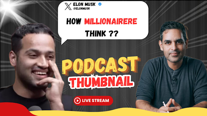 create bold podcast and interview thumbnails