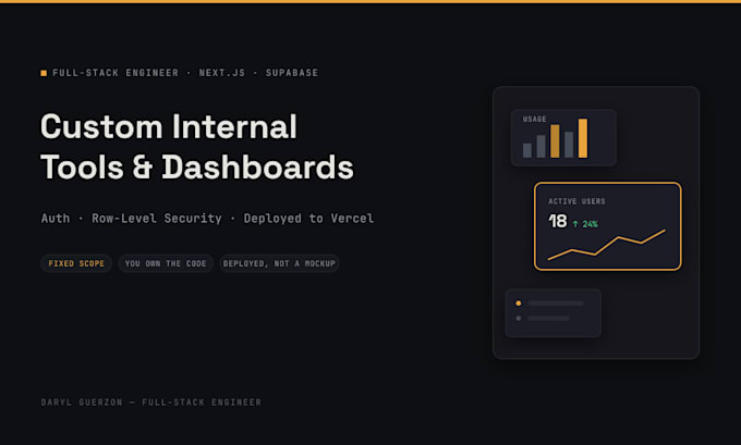 build a custom internal tool or admin dashboard