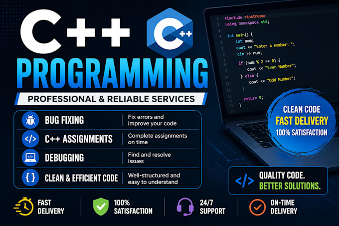 write, debug and fix c plus plus programs