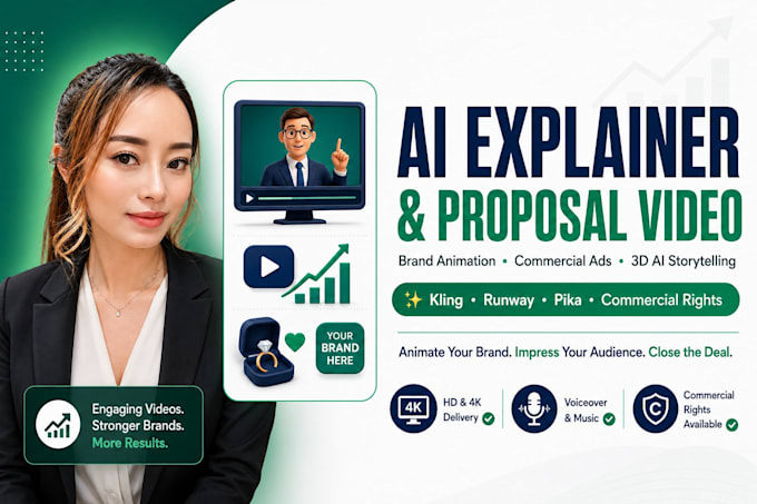 create 3d ai animation explainer video proposal cartoon commercial ad