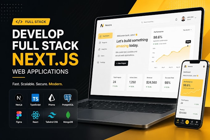 develop a full stack nextjs web application