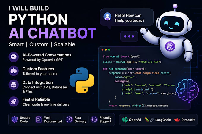 design and develop a custom ai chatbot using openai integration