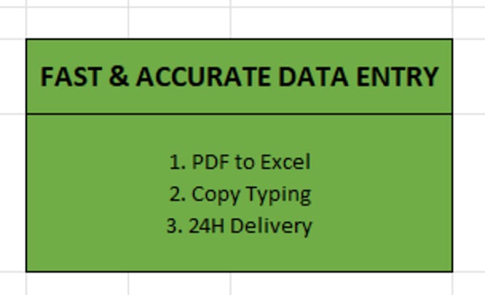 do fast and accurate data entry and copy typing in excel