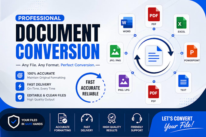 convert PDF, word, excel, jpg and other files