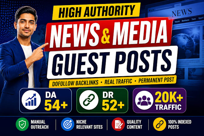 publish guest posts on high authority news sites