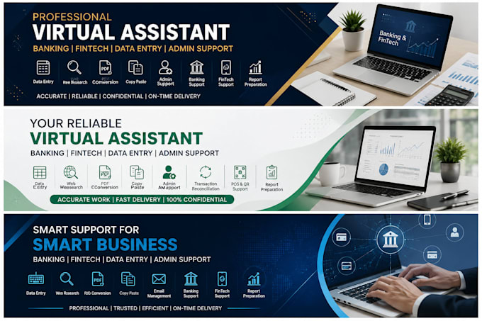 reliable banking, fintech and data entry virtual assistant