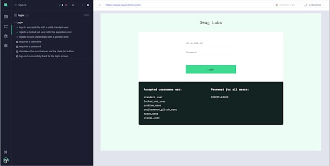 write cypress automated tests for your web application