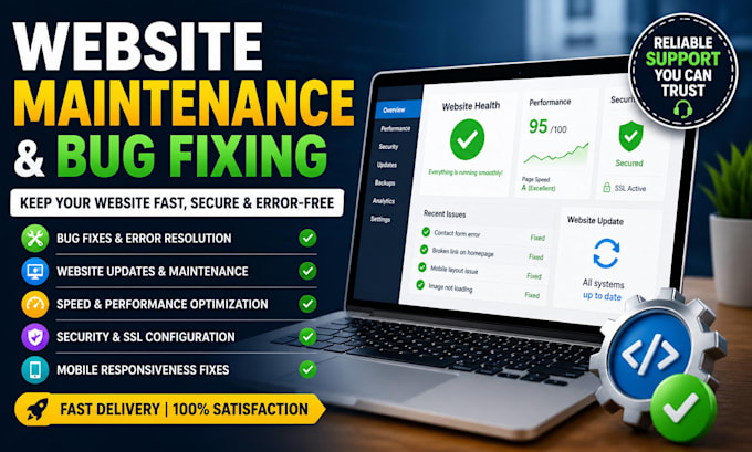 fix the website design or bugs