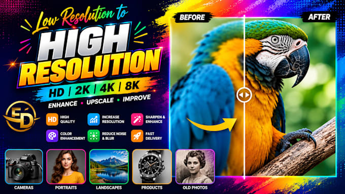 upscale, enhance, and increase image resolution professionally