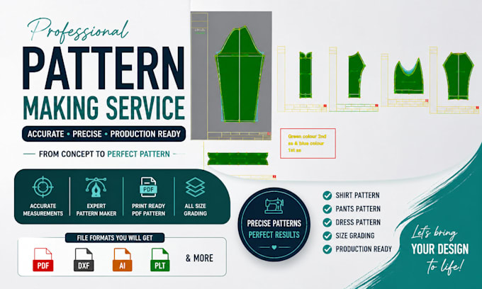 create professional sewing patterns and pattern grading