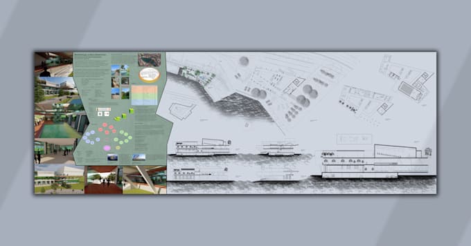 design a professional architectural presentation board