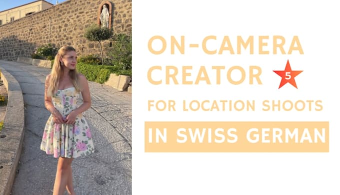 be your blonde swiss video model for your on location shoot