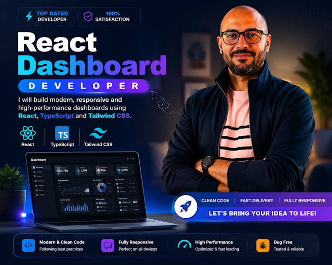 build a modern react admin dashboard with responsive design