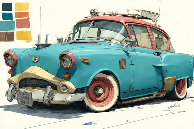 draw vector art any vehicle from your photo