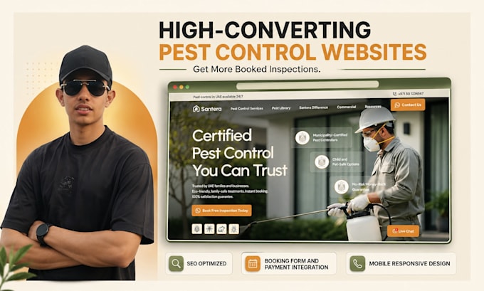 design a high converting pest control business website