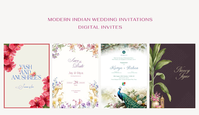 design modern indian wedding invitations