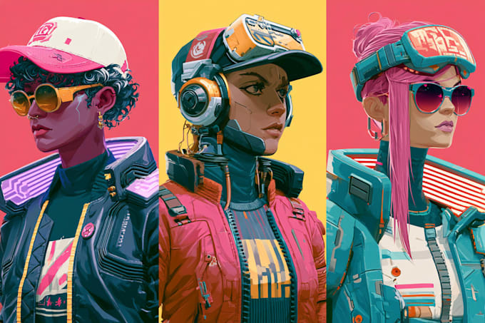 make cyberpunk character art