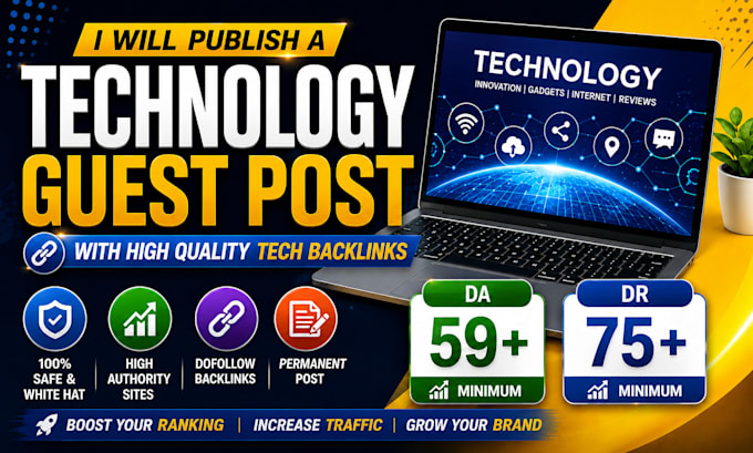 publish a technology guest post with tech backlinks