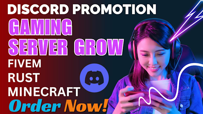 discord promotion, gaming server promotion, fivem, minecraft, rust, server grow