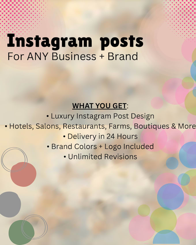 design eye catching instagram posts for all businesses