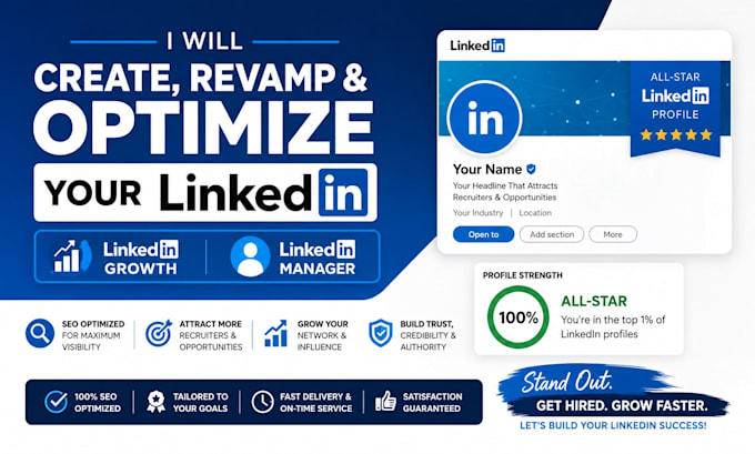 create revamp optimize your linkedln profile linkedln growth linkedln manager