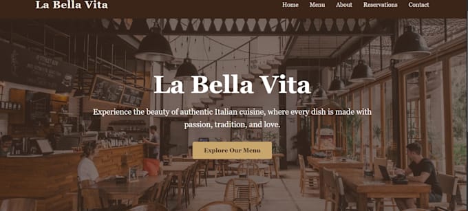 create a modern responsive website using html css and java